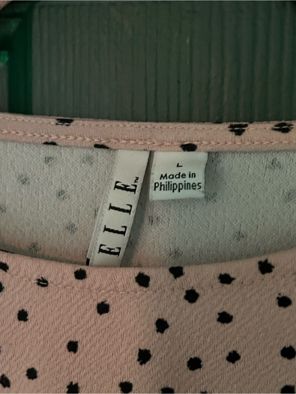 Elle Pink Dot Sleeveless Peplum Top - Picture 3 of 8